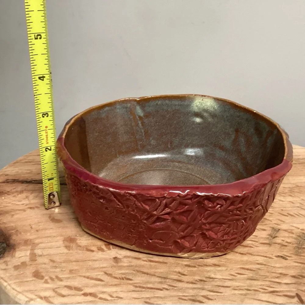🔴 Beautiful Handcrafted Clay / Ceramic / Pottery Bowl / Candle Holder / Decor - Picture 13 of 16